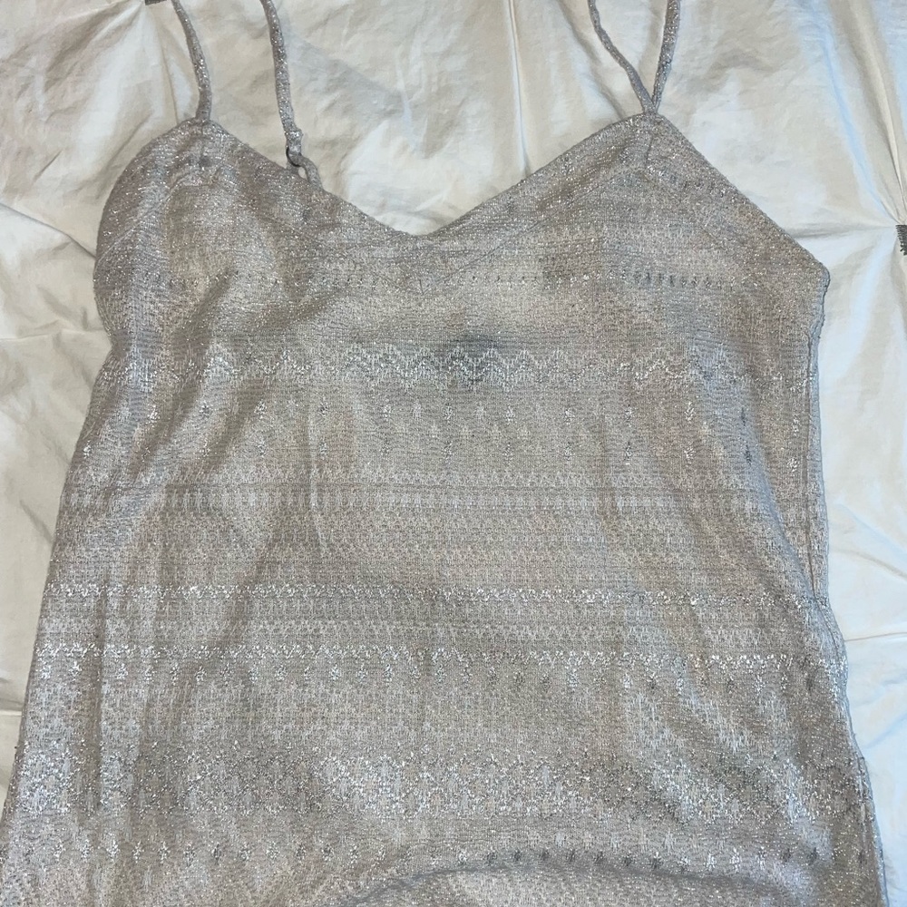 Sheer shimmery tank top size medium from American Eagle
